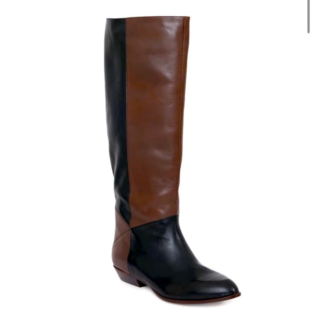 Tuckernuck Two-Tone Black and Brown Over the Knee Boots - NWOT